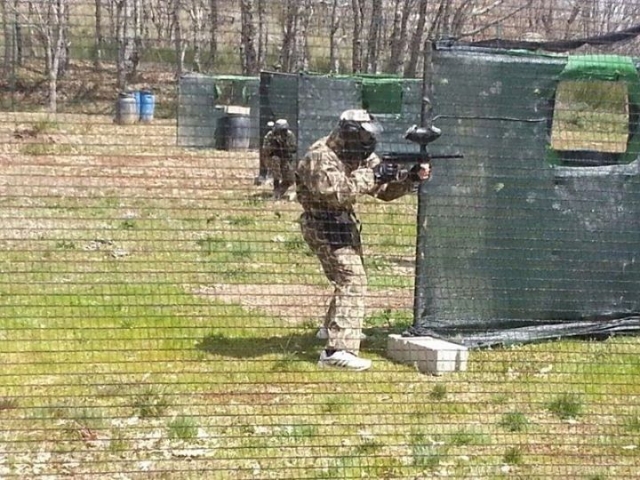  playing paintball 